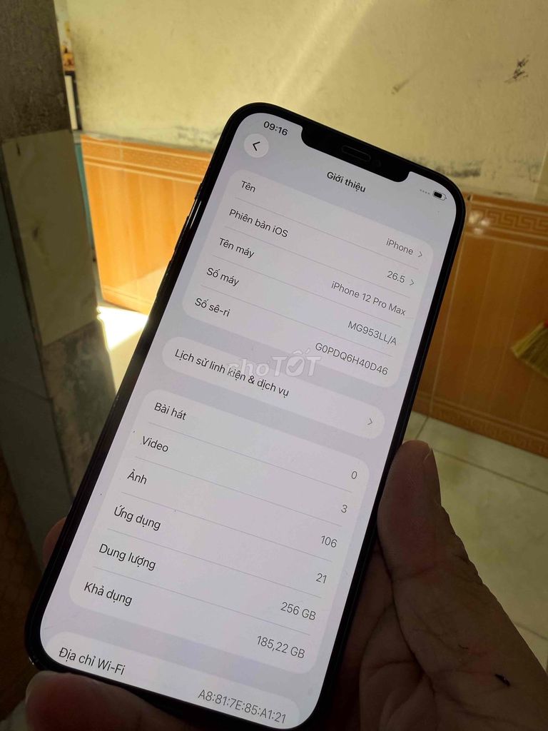 iPhone 12 Pro Max 256GB quốc tế. Mua bán Điện thoại tại Quận Cẩm Lệ Đà Nẵng được đăng bởi Mylinh hình 1
