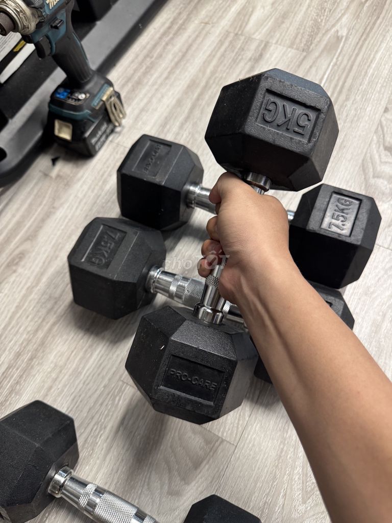 Tạ tay PRO-CARE Đen Thép Cao su. Mua bán Đồ thể thao, Dã ngoại tại Quận Tân Bình Tp Hồ Chí Minh được đăng bởi Quý Xuân hình 1