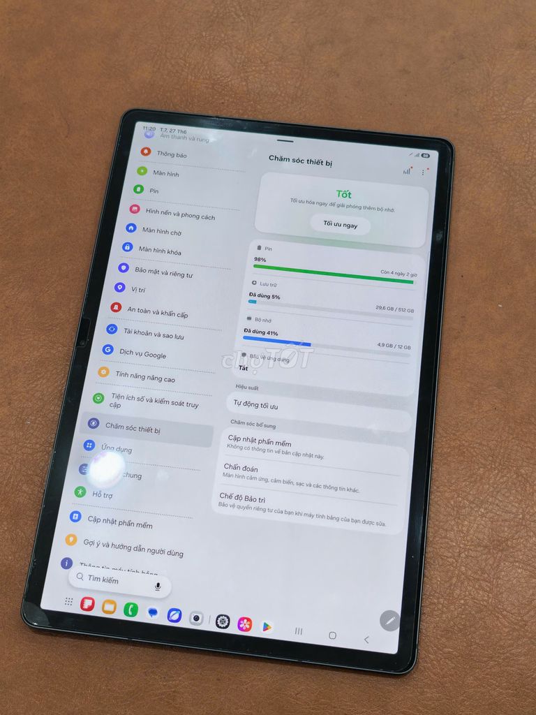 Samsung Galaxy Tab S9 Plus 5G + wifi 512gb Đen 98%. Mua bán Máy tính bảng tại Quận Đống Đa Hà Nội được đăng bởi Hn Store hình 1