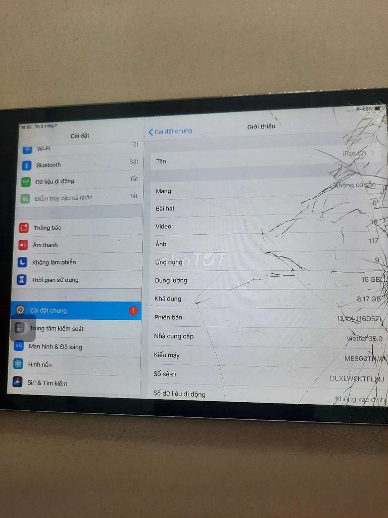 Xác ipad mini 2 có iclou ko chín chủ