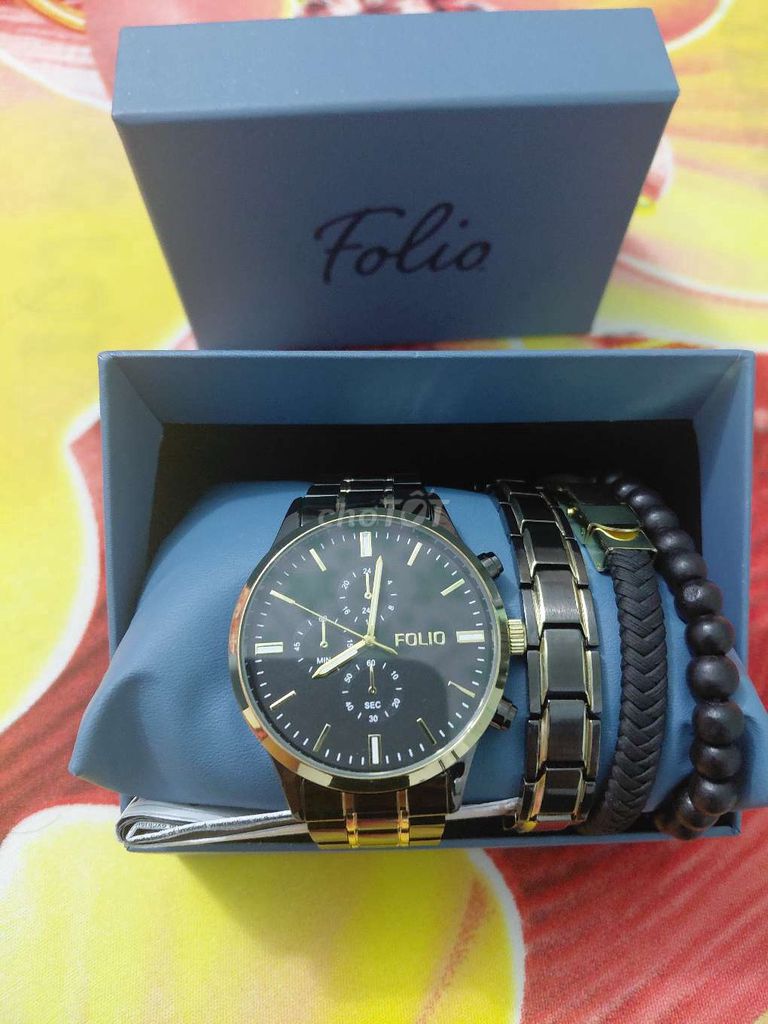 Đồng hồ Folio Nam Đen Vàng. Mua bán Đồng hồ tại Thành phố Sóc Trăng Sóc Trăng được đăng bởi Ho Nguyen hình 1
