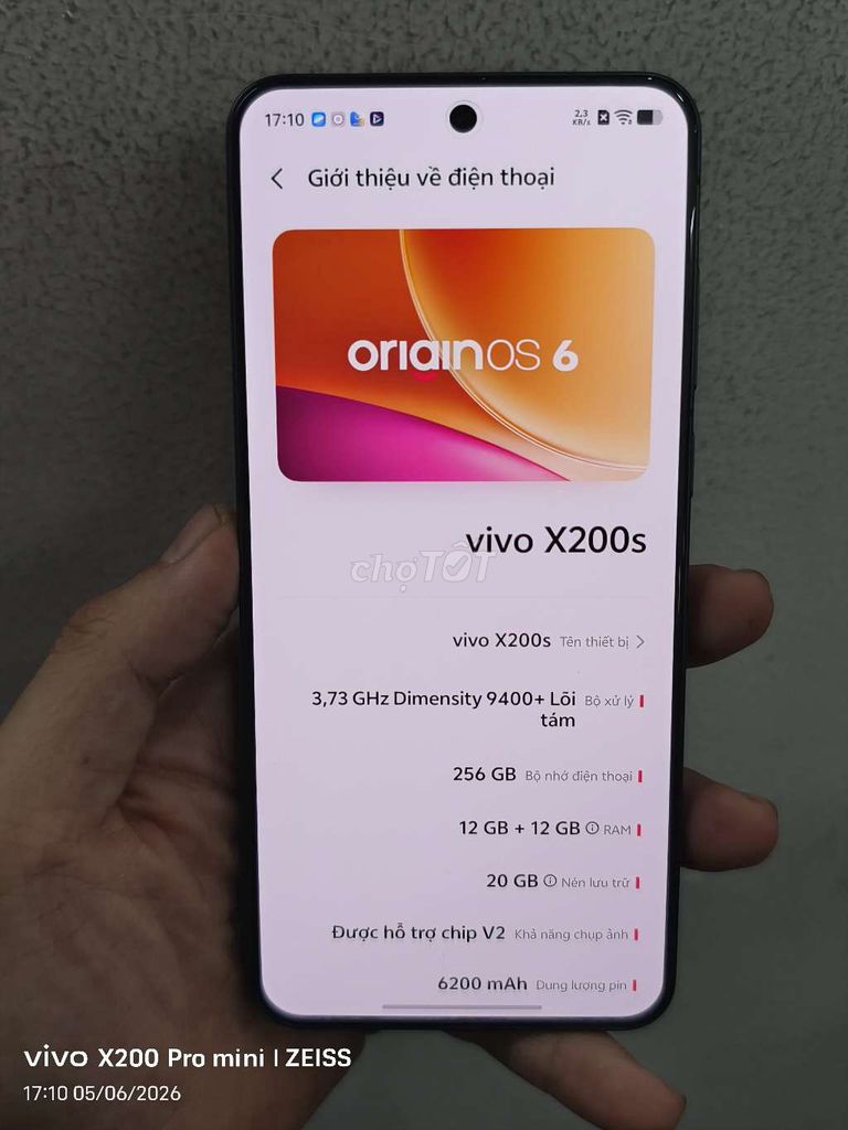 Vivo X200S 256GB Đen. Mua bán Điện thoại tại Quận 10 Tp Hồ Chí Minh được đăng bởi Thuân Đỗ hình 1
