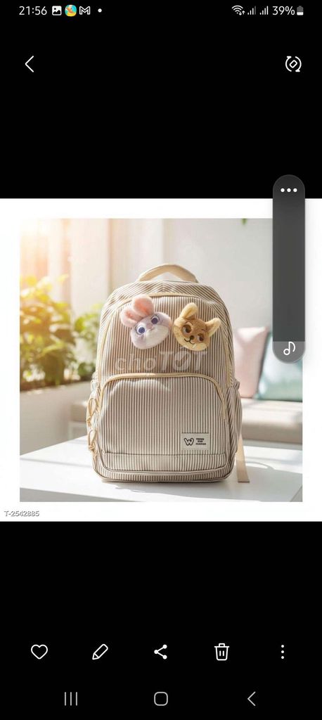 Ba lô nữ vải Be sọc. Mua bán Túi xách tại Quận Bình Thạnh Tp Hồ Chí Minh được đăng bởi Hiep Doan hình 1