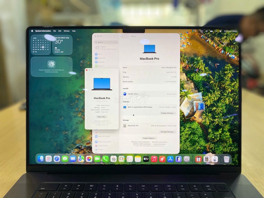 Macbook Pro 16" 2023 Chip M3 Pro Ram 18GbSSD 512Gb. Mua bán Laptop tại Quận 10 Tp Hồ Chí Minh được đăng bởi Lapvn hình 1