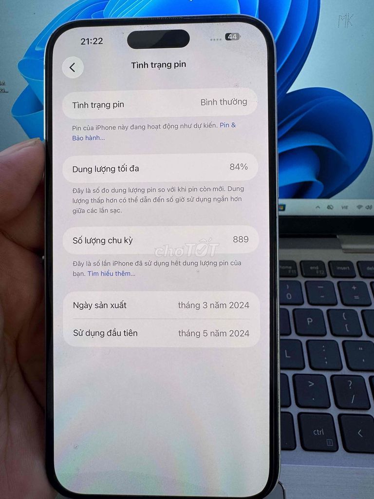 Apple iPhone 15 Plus 128GB Xanh 84%. Mua bán Điện thoại tại Quận 6 Tp Hồ Chí Minh được đăng bởi QUỐC THIÊN BÁN GÓP 0 ĐỒNG  hình 1