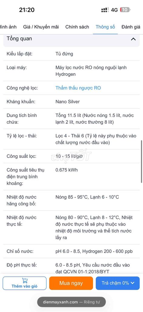 máy lọc nước Sunhouse SHA76623KL. Mua bán Bếp, lò, đồ điện nhà bếp tại Quận Cái Răng Cần Thơ được đăng bởi ĐIỆN MÁY GIÁ KHO hình 1