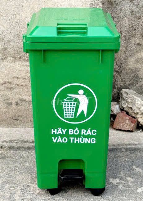Thùng rác đạp chân 40L Xanh lá. Mua bán Nội thất, đồ gia dụng khác tại Quận Liên Chiểu Đà Nẵng được đăng bởi Minh Dũng Nhựa Châu Á hình 1