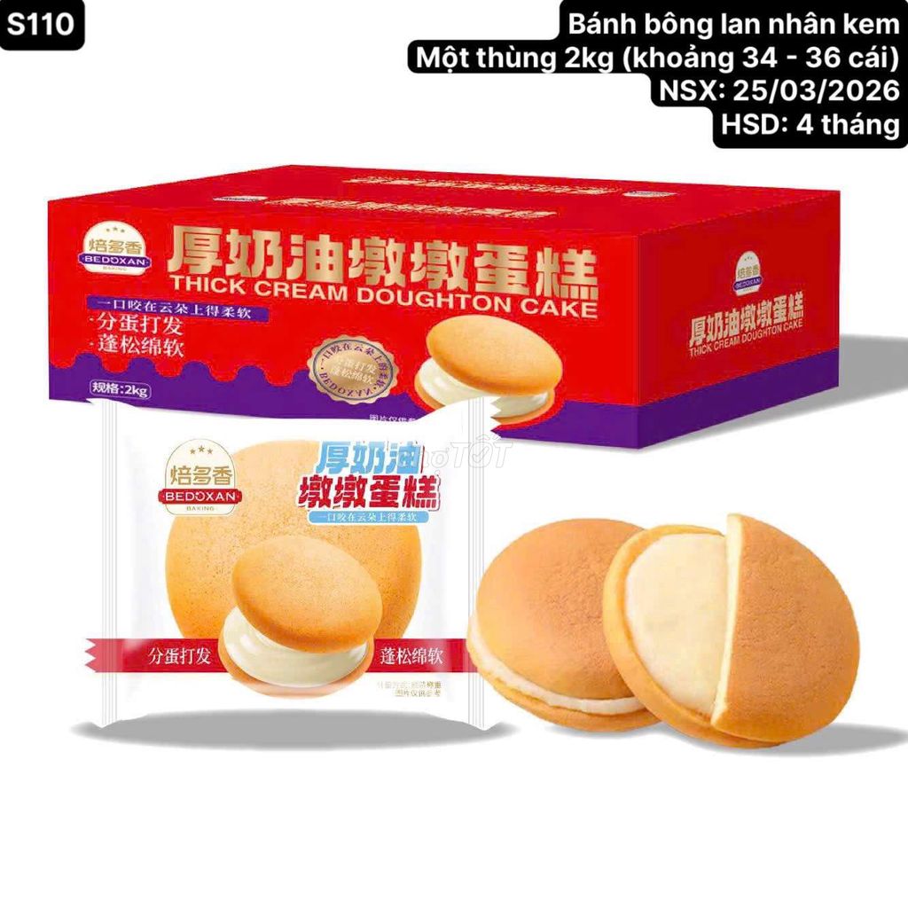 Bánh bông lan BEDOXAN Nhân kem. Mua bán Đồ ăn, thực phẩm và các loại khác tại Quận Bình Tân Tp Hồ Chí Minh được đăng bởi Ngọc Anh  hình 1