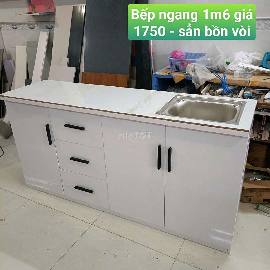 Bếp ngang 1m6 - sẳn bồn vòi #freeship