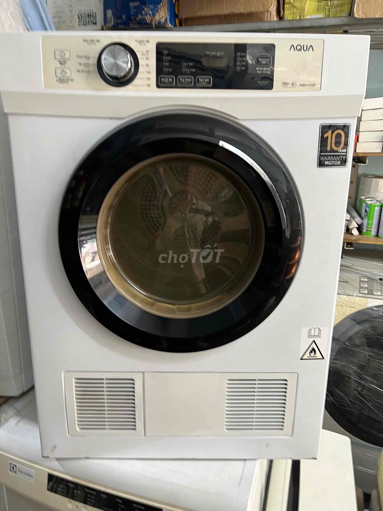 Máy sấy quần áo Aqua AQH-V700F Trắng. Mua bán Máy giặt tại Quận 8 Tp Hồ Chí Minh được đăng bởi LÊ HIỆP hình 1