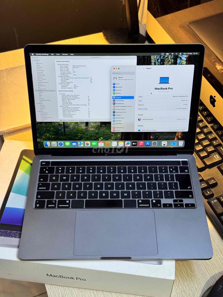 Apple Macbook Pro M1 16GB/256GB Xám. Mua bán Laptop tại Quận Ba Đình Hà Nội được đăng bởi Nguyen  hình 1
