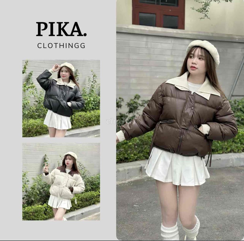 Áo phao da nữ cổ len. Mua bán Quần áo tại Quận Liên Chiểu Đà Nẵng được đăng bởi Bơ hình 1