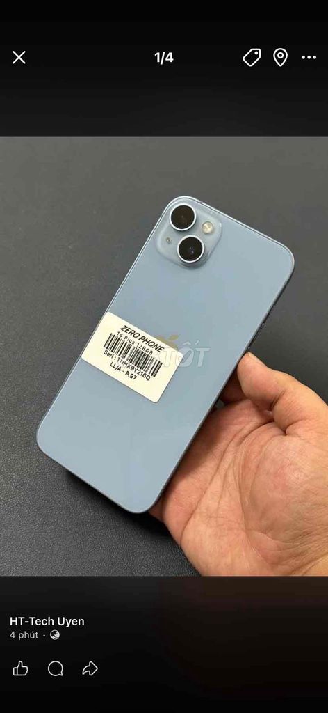 Apple iPhone 14 Plus 128GB Xám Đã sử dụng. Mua bán Điện thoại tại Thành phố Biên Hòa Đồng Nai được đăng bởi Uyên Phạm hình 1