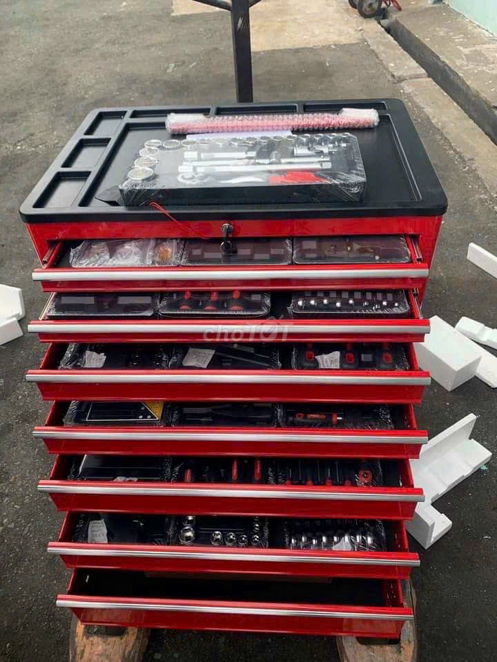 Tủ dụng cụ 7 ngăn, 217 chi tiết (màu đỏ). Mua bán Đồ chuyên dụng, Giống nuôi trồng tại Quận 12 Tp Hồ Chí Minh được đăng bởi Thiết Bị Gara Ô tô hình 1