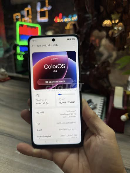 OPPO A5 Pro 8GB/256GB Xám. Mua bán Điện thoại tại Quận Gò Vấp Tp Hồ Chí Minh được đăng bởi Hội Đồ Điện Tử hình 1