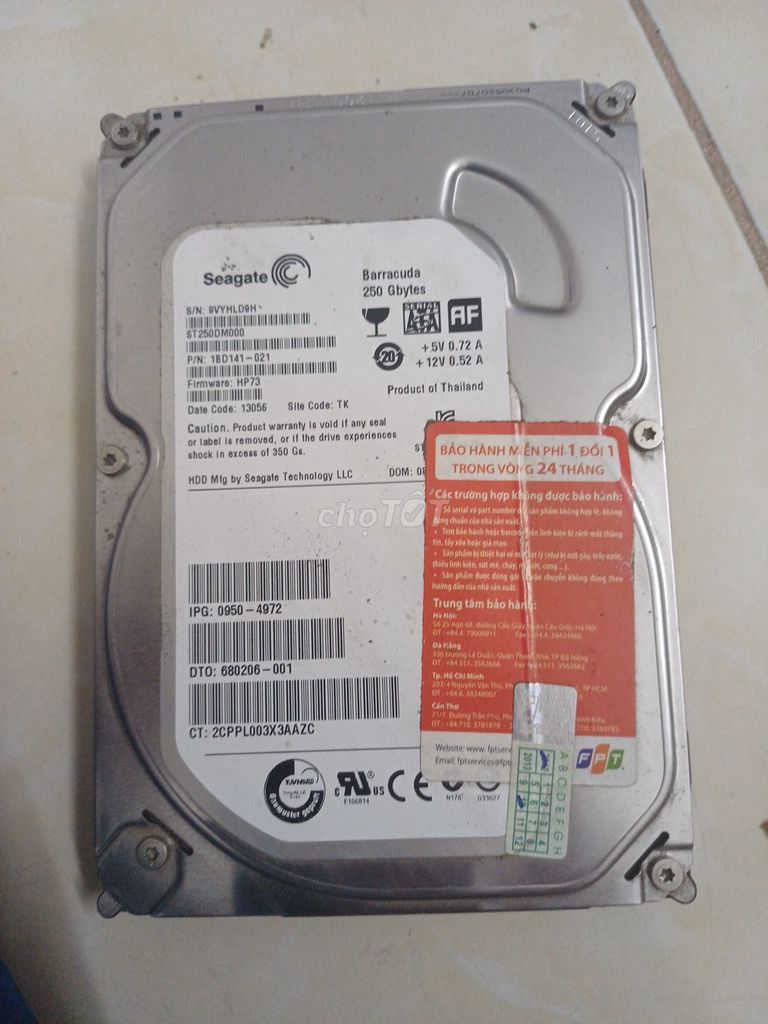 Ổ cứng HDD Seagate Barracuda 250GB. Mua bán Linh kiện (RAM, Card...) tại Huyện Thanh Oai Hà Nội được đăng bởi Sơn Nguyệt hình 1