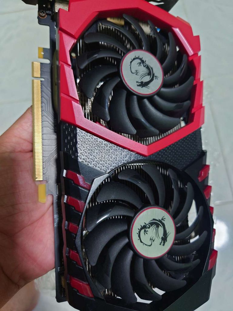 vga GTX 1050Ti 4gb Gaming X rồng đỏ mạnh mẽ.