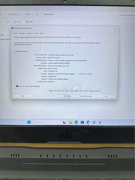 MSI Bravo 15 B5DD R5 5600H 15.6 inch 8GB/512GB. Mua bán Laptop tại Quận 1 Tp Hồ Chí Minh được đăng bởi Hội Đồ Điện Tử hình 1