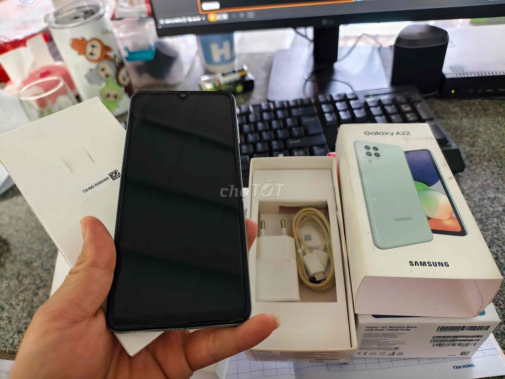 Samsung A22 6GB/128GB Xanh ngọc. Mua bán Điện thoại tại Quận Thanh Khê Đà Nẵng được đăng bởi D7 hình 1