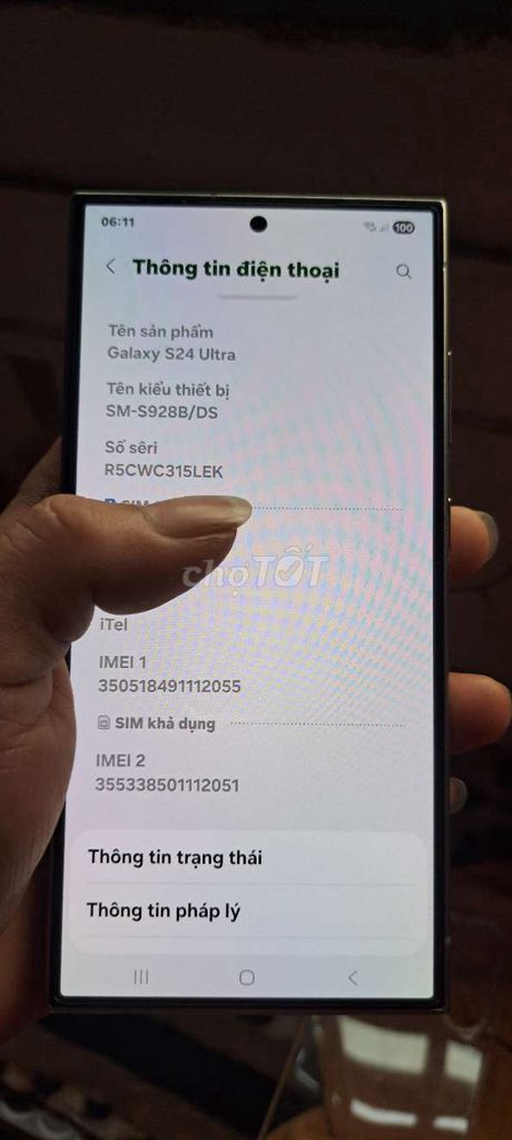 Samsung Galaxy S24 Ultra Bạc. Mua bán Điện thoại tại Huyện Đồng Phú Bình Phước được đăng bởi HAKLONG hình 1