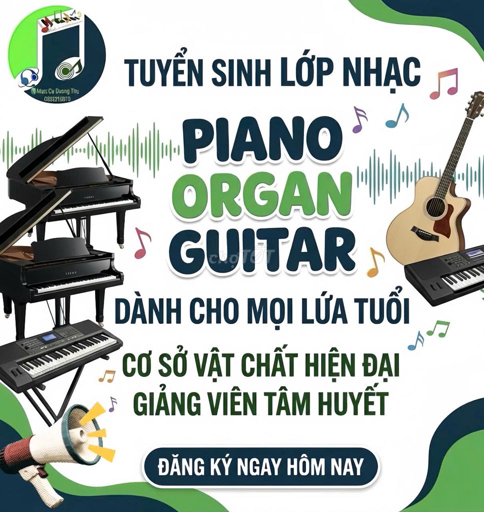 Dạy nhạc Piano, Organ, Guitar TP.HCM. Dịch vụ tại Quận Tân Phú Tp Hồ Chí Minh được đăng bởi Mua Bán Nhạc Cụ Dương Thụ hình 1