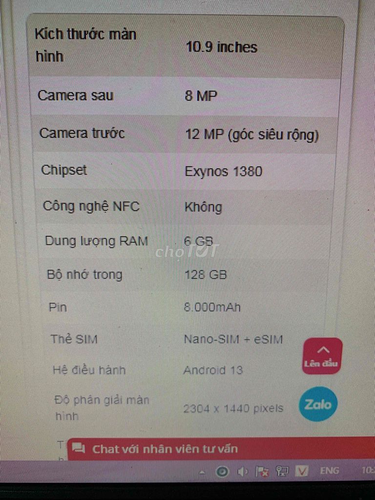 MT bảng galaxy tab S9 FE