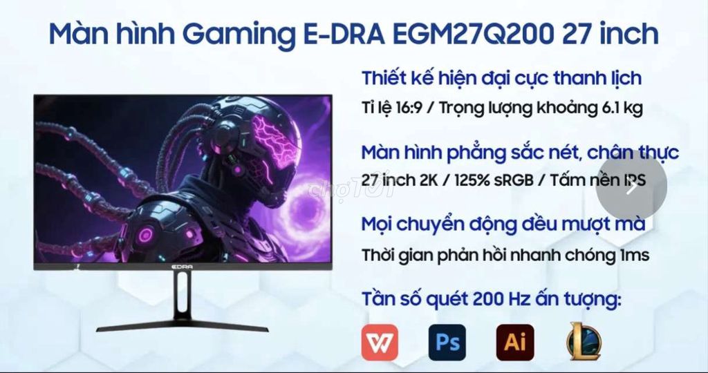 Màn hình EDRA 27 inch 2K 200Hz IPS. Mua bán Phụ kiện (Màn hình, Chuột...) tại Thành phố Dĩ An Bình Dương được đăng bởi Minh Hưng hình 1