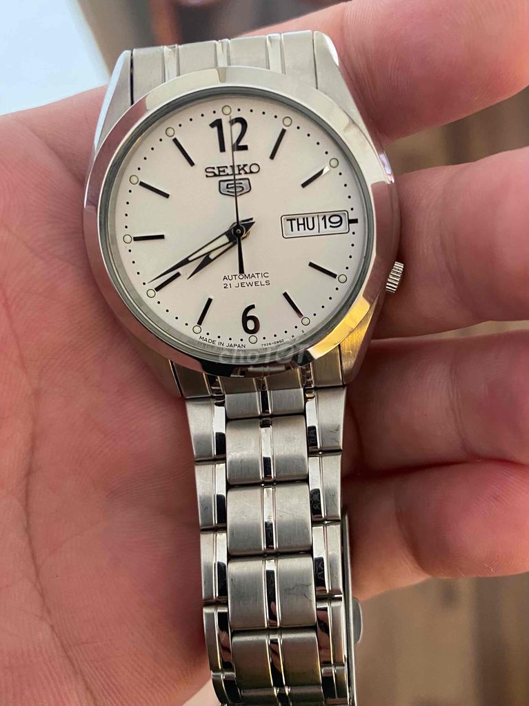 Seiko 5 mặt trắng