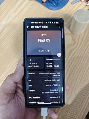 Oppo Find X5 256GB Đen Snapdragon 8