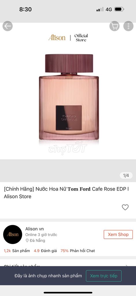 Nước hoa Tomford Cafe Rose 10ml