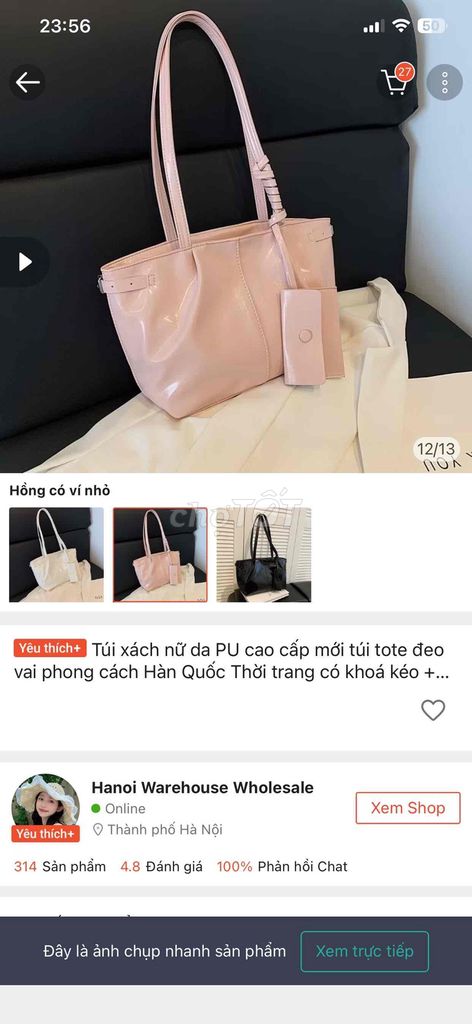 Túi xách nữ Da PU Hồng Hàn Quốc. Mua bán Túi xách tại Quận Bắc Từ Liêm Hà Nội được đăng bởi Mai Linh hình 1