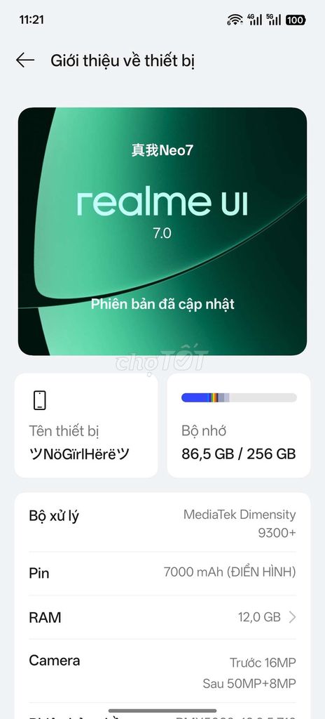 Realme Neo 7  Trắng. Mua bán Điện thoại tại Thành phố Nha Trang Khánh Hòa được đăng bởi Phạm Quốc Thịnh hình 1