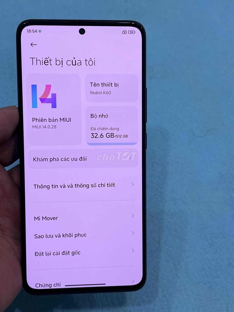 Xiaomi Redmi K60 12GB/512GB Đen. Mua bán Điện thoại tại Quận Hoàng Mai Hà Nội được đăng bởi Nguyennoi hình 1