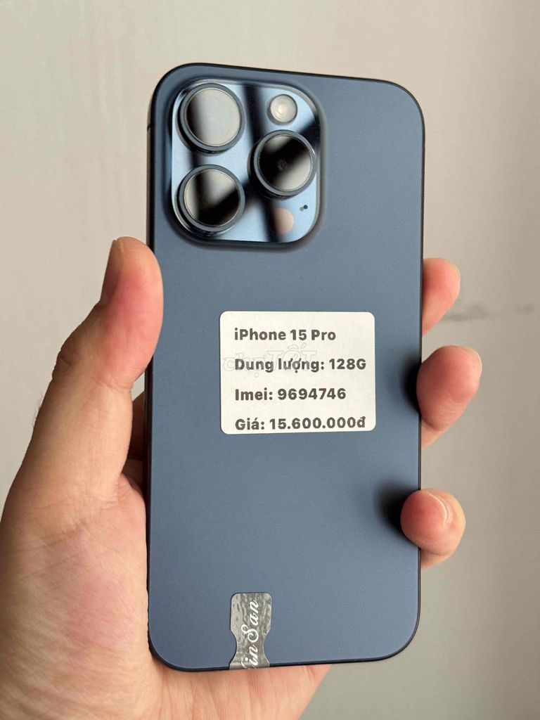 iPhone 15 Pro 128GB xanh máy đẹp keng. Mua bán Điện thoại tại Thành phố Buôn Ma Thuột Đắk Lắk được đăng bởi Nguyễn Hoàng hình 1