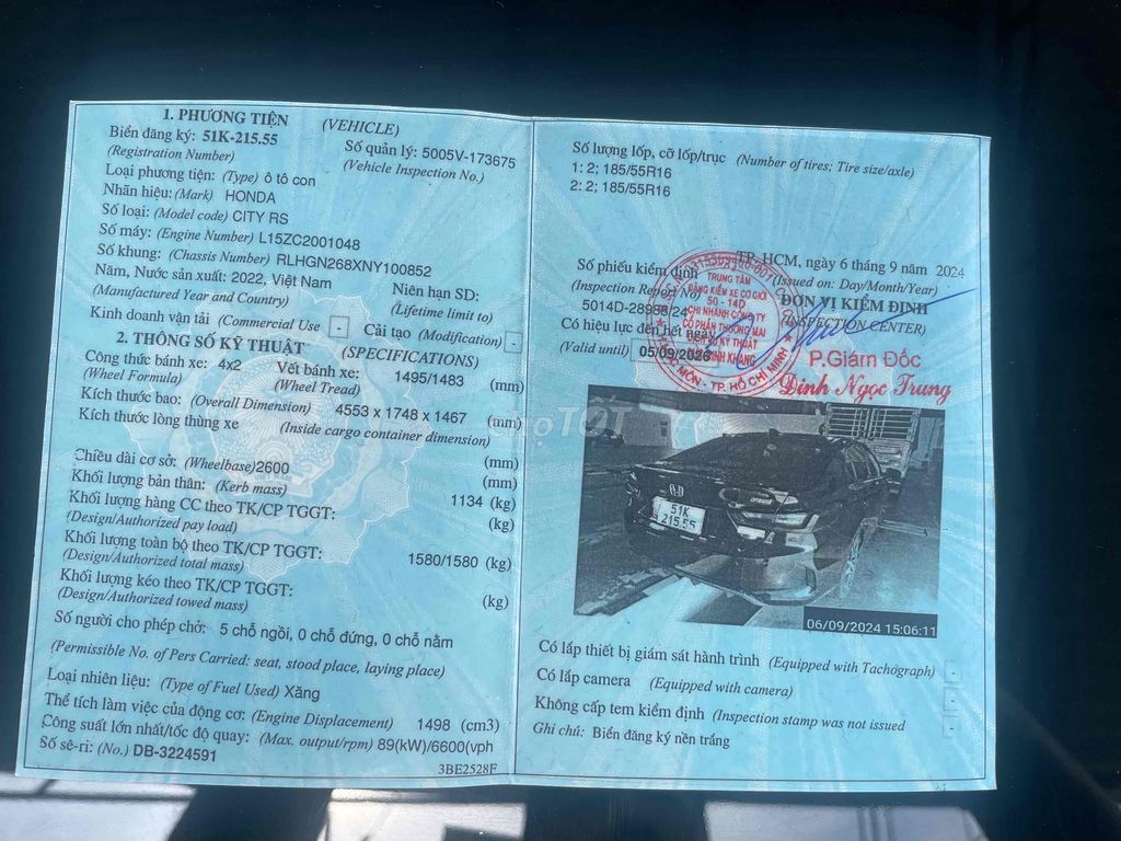 BÁN Honda CITY RS ĐỜI 2022 chạy đúng 47000 km. Mua bán Ô tô tại Huyện Hóc Môn Tp Hồ Chí Minh được đăng bởi Lương mạnh tuấn hình 10