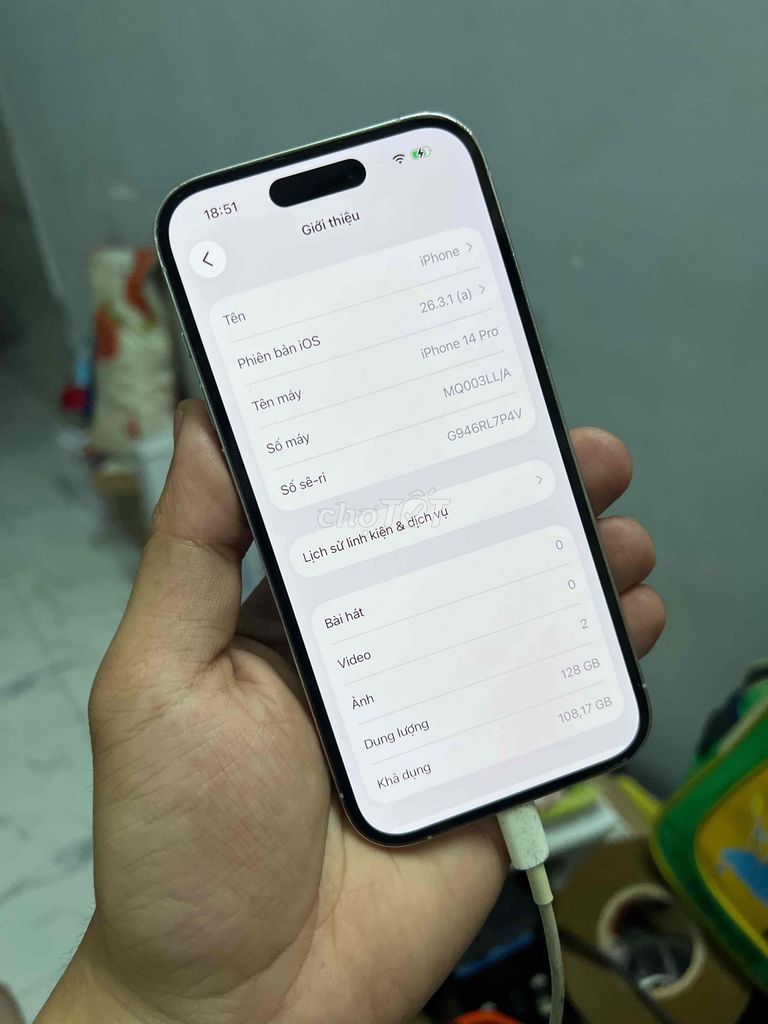 Apple iPhone 14 Pro 128GB Bạc Đã thay pin. Mua bán Điện thoại tại Quận 8 Tp Hồ Chí Minh được đăng bởi Sang Máy Cỏ hình 1