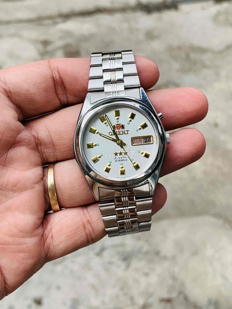 đồng hồ Orient automatic 3sao zin keng chạy chuẩn