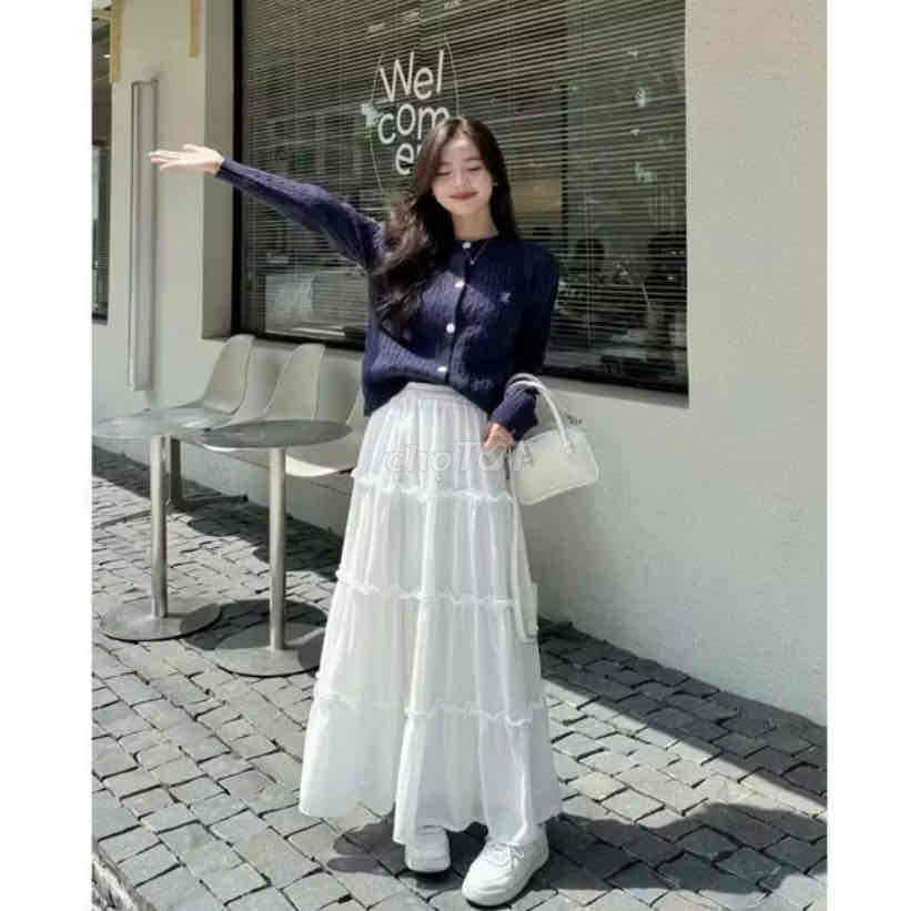 Chân váy nữ dáng dài xếp tầng. Mua bán Quần áo tại Huyện Ý Yên Nam Định được đăng bởi Phương Lê hình 1