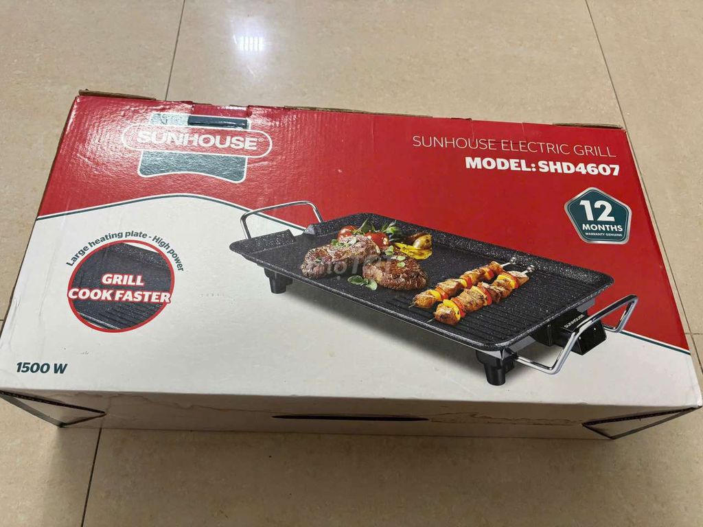 Bếp nướng điện Sunhouse SHD4607 Đen. Mua bán Bếp, lò, đồ điện nhà bếp tại Thành phố Thủ Đức Tp Hồ Chí Minh được đăng bởi Ivy hình 1