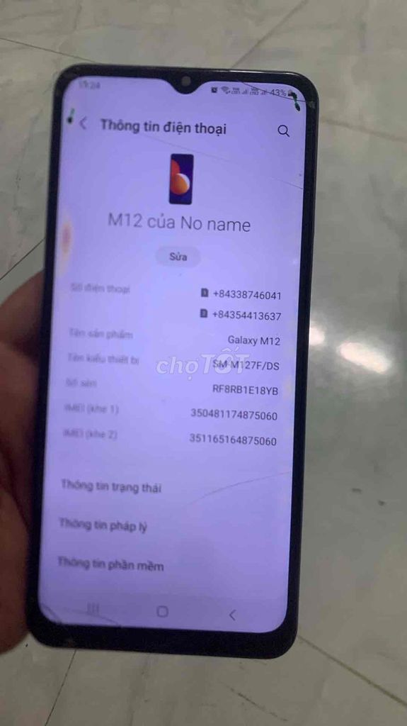 Samsung Galaxy M12 Xanh Đã sử dụng. Mua bán Điện thoại tại Huyện Krông Pắc Đắk Lắk được đăng bởi Tiền hình 1