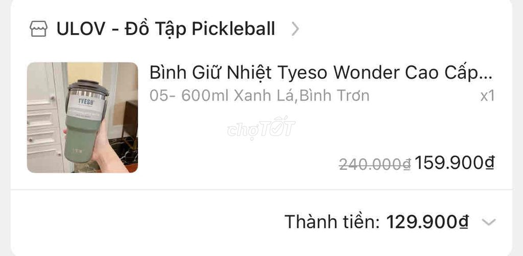 Bình giữ nhiệt Tyeso Wonder Xanh lá 600ml. Mua bán Dụng cụ nhà bếp tại Quận Bắc Từ Liêm Hà Nội được đăng bởi Sy Vu hình 1