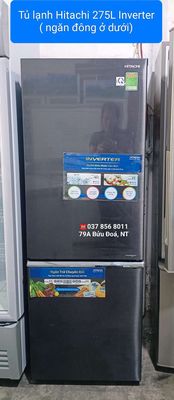 Tủ lạnh Hitachi 275L inverter ( Ngăn đông ở dưới)