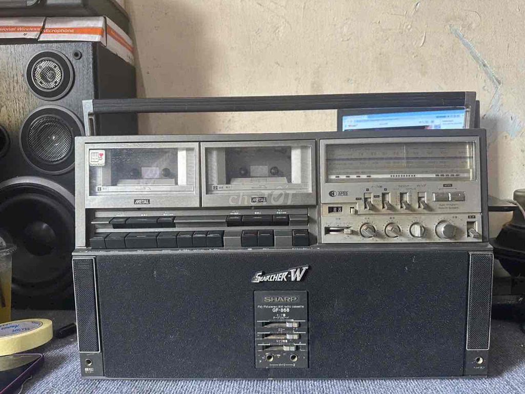 Đài cassette Sharp GF-868 Xám 54cm bao nguồn. Mua bán Đồ sưu tầm, đồ cổ tại Quận Phú Nhuận Tp Hồ Chí Minh được đăng bởi  Bông Lê chuyên sỉ và lẻ âm thanh Nhật Mỹ hình 1