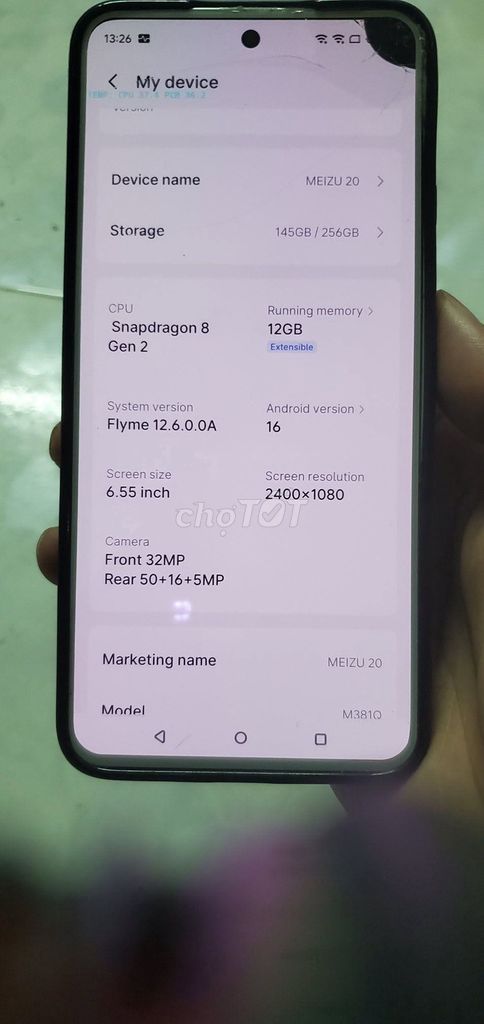 Meizu Meizu 20 12GB/256GB Snapdragon 8 Gen 2. Mua bán Điện thoại tại Quận Tân Phú Tp Hồ Chí Minh được đăng bởi Hội Đồ Điện Tử hình 1