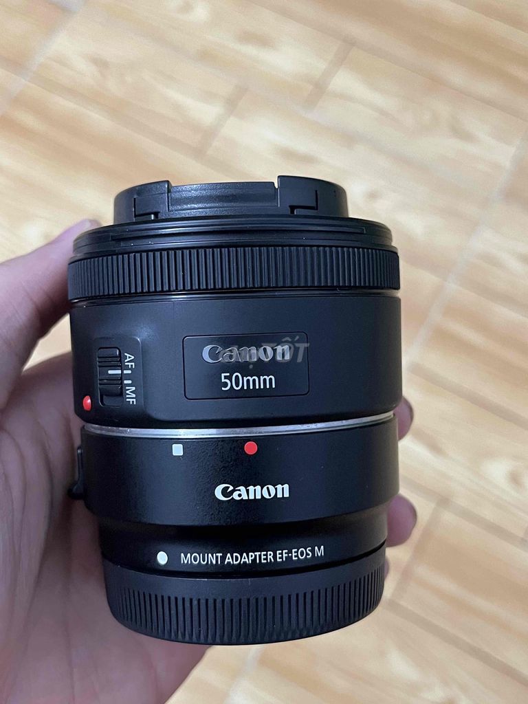 Lens Canon EF 50mm f1.8 STM + ngàm Canon EF-M. Mua bán Máy ảnh, Máy quay tại Quận Gò Vấp Tp Hồ Chí Minh được đăng bởi Nhật Minh hình 1