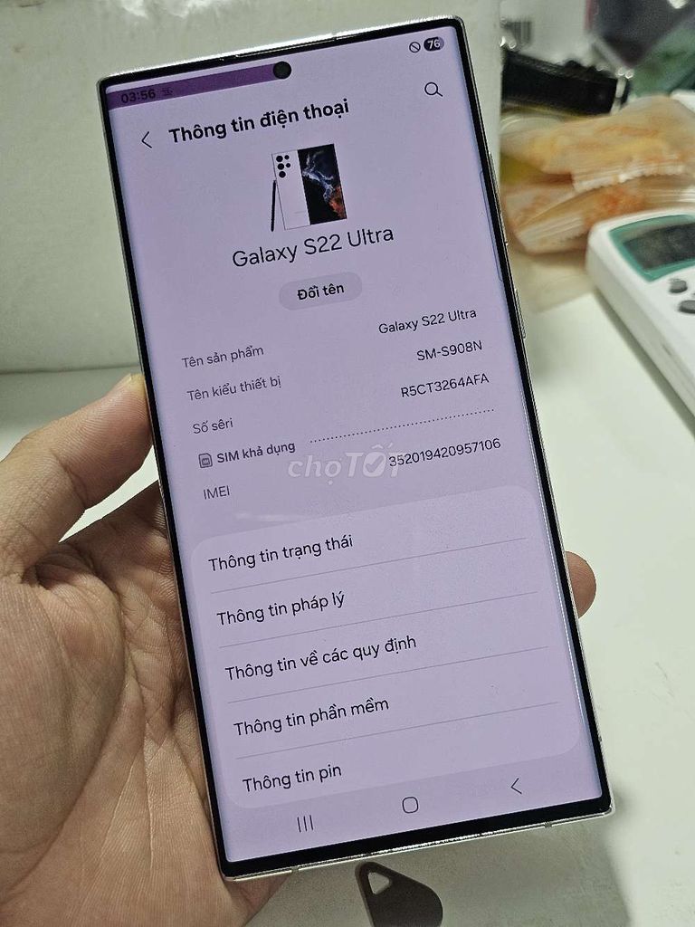 Thanh Lý S22 Ultra 256GB Hàn. Mua bán Điện thoại tại Quận Thanh Xuân Hà Nội được đăng bởi Nam hình 1
