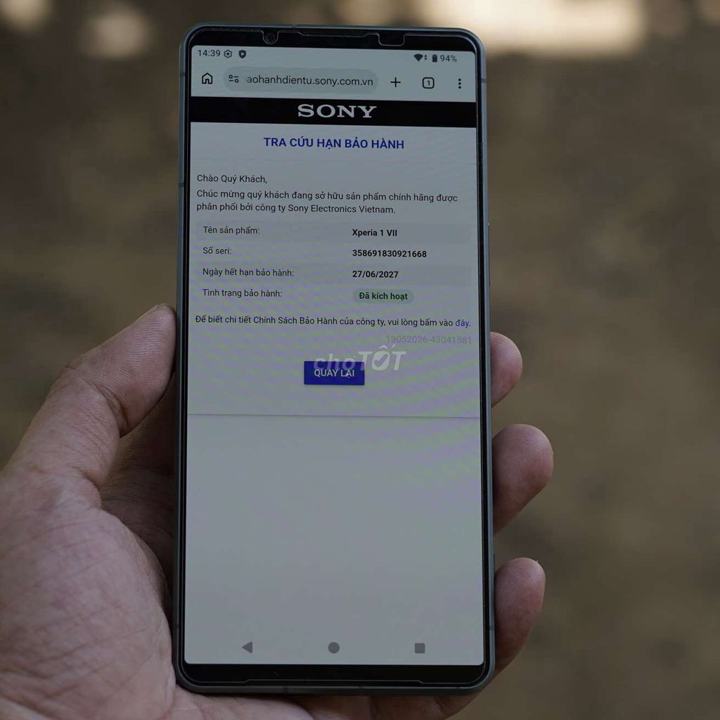 Sony Xperia 1 Mark VII 256GB xanh khaki bh 06/27. Mua bán Điện thoại tại Quận 12 Tp Hồ Chí Minh được đăng bởi Nguyễn Tài hình 1