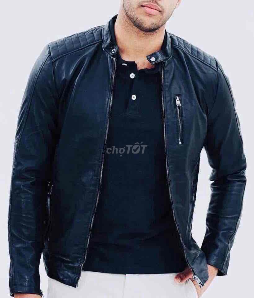 Áo khoác da Jack & Jones Racer Da thật Đen Nam. Mua bán Quần áo tại Quận Hoàng Mai Hà Nội được đăng bởi namkhanh hình 1
