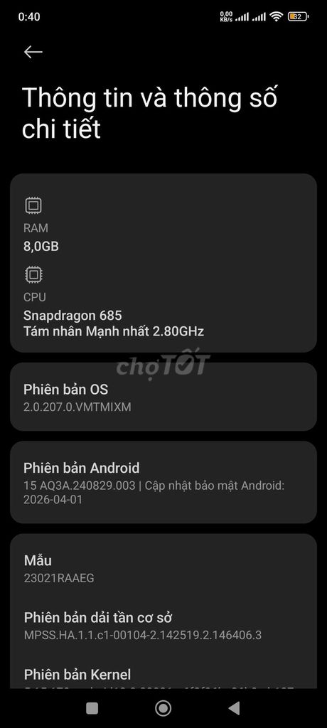 Xiaomi Redmi Note 12 8GB/128GB Snapdragon 685. Mua bán Điện thoại tại Quận 12 Tp Hồ Chí Minh được đăng bởi Nguyễn công Thành hình 1