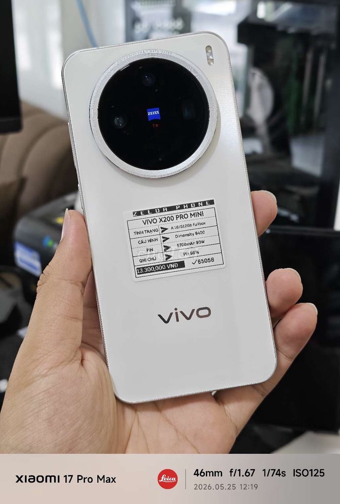 Vivo X200 Pro Mini 16/512Gb Fullbox. Mua bán Điện thoại tại Quận Ninh Kiều Cần Thơ được đăng bởi Zelda Phone hình 1